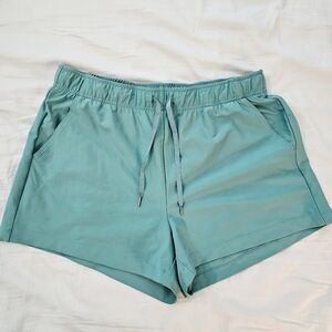 Old Navy Powersoft High Rise Aqua Active Drawstring Shorts 3.5"Inseam Size Large